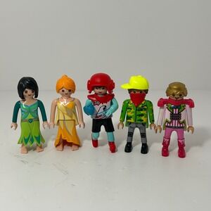 Playmobil Figures Lot of 5 Fairy Princess Hockey Player Camo Bandit Nutcracker